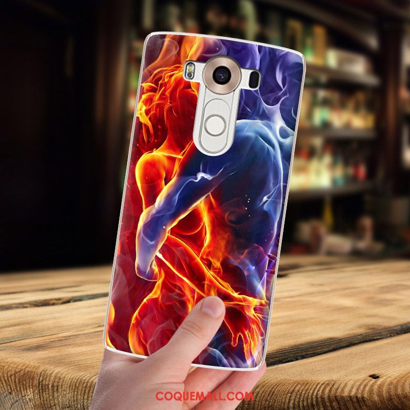 Étui Lg G4 Créatif Fluide Doux Dessin Animé, Coque Lg G4 Violet Ciel Étoilé