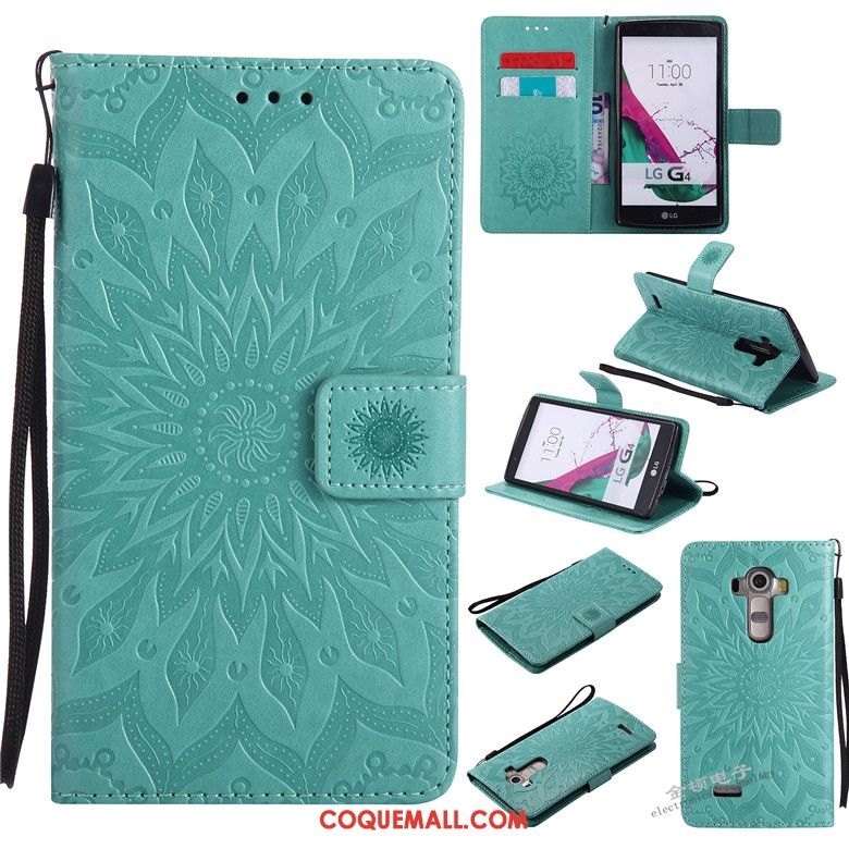 Étui Lg G4 Incassable Protection Étui En Cuir, Coque Lg G4 Téléphone Portable Or Rose