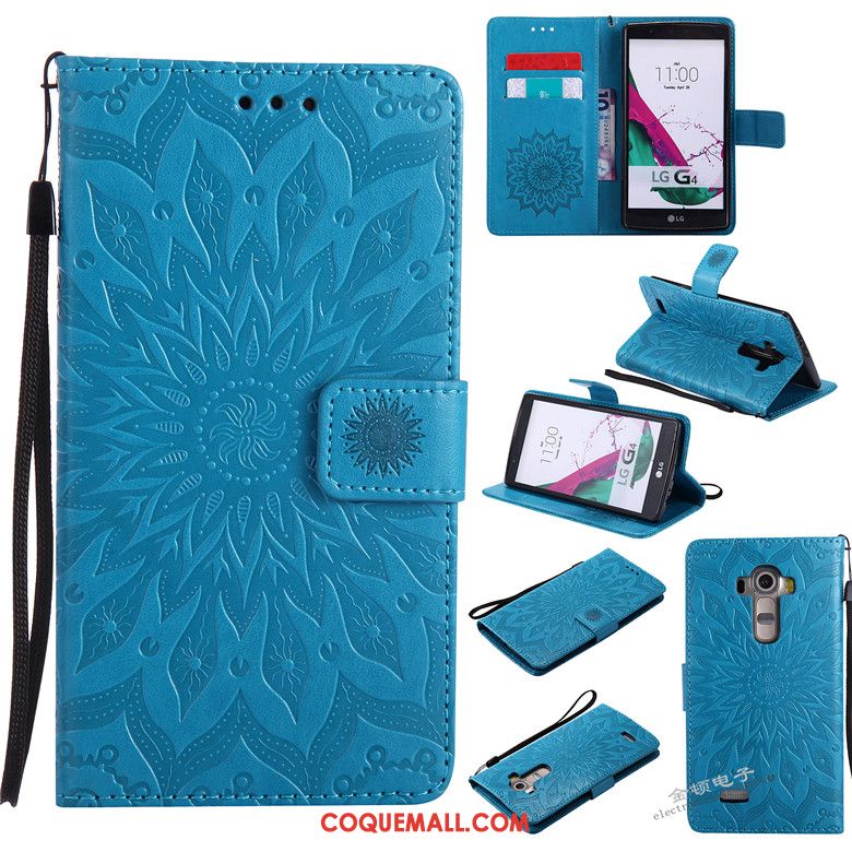 Étui Lg G4 Incassable Protection Étui En Cuir, Coque Lg G4 Téléphone Portable Or Rose