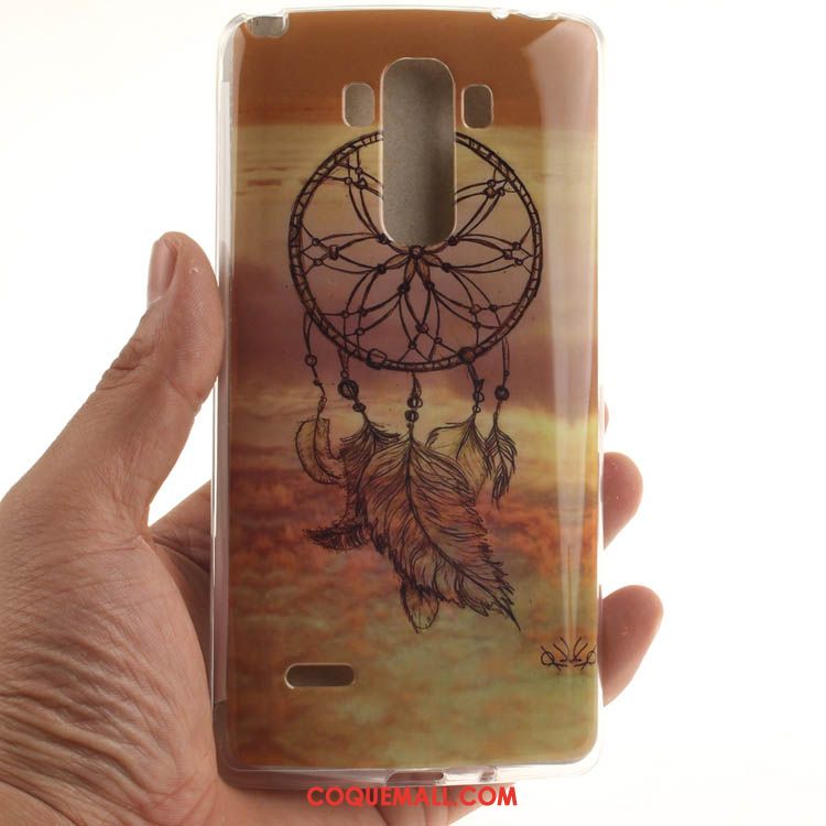 Étui Lg G4 Noir Dessin Animé Silicone, Coque Lg G4 Téléphone Portable Beige