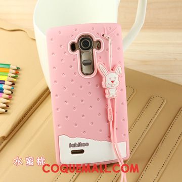 Étui Lg G4 Ornements Suspendus Silicone Lapin, Coque Lg G4 Téléphone Portable Fluide Doux Braun