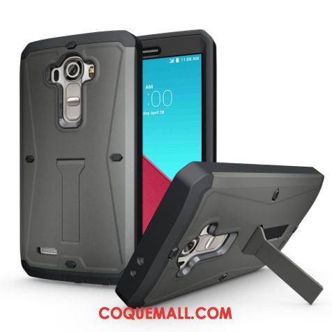 Étui Lg G4 Protection Support Armure, Coque Lg G4 Téléphone Portable Trois Défenses