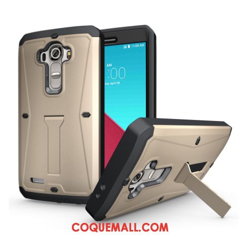 Étui Lg G4 Protection Support Armure, Coque Lg G4 Téléphone Portable Trois Défenses