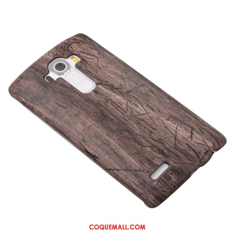 Étui Lg G4 Simple Noir Nouveau, Coque Lg G4 Grain De Bois Fibre