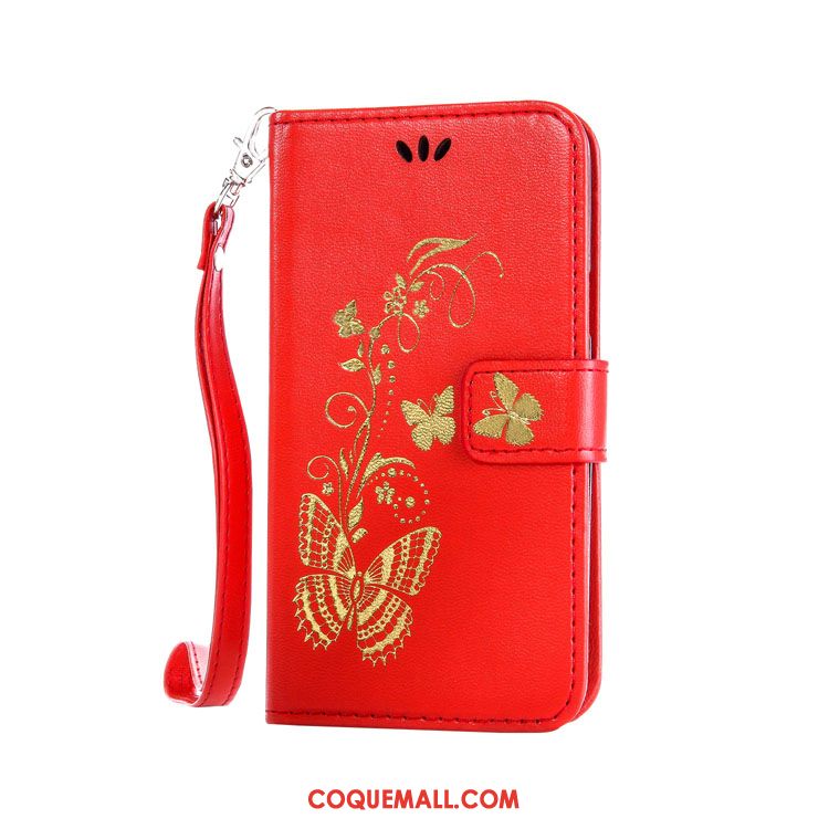 Étui Lg G4 Téléphone Portable Papillon Or, Coque Lg G4 Protection Support