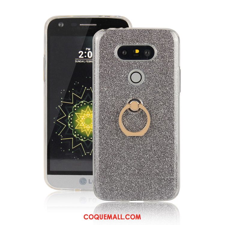 Étui Lg G5 Anneau Incassable Protection, Coque Lg G5 Bleu Silicone