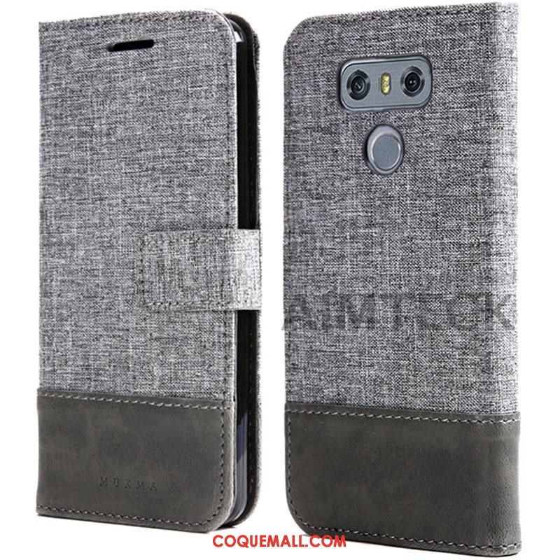 Étui Lg G5 Support Incassable Protection, Coque Lg G5 Toile Étui En Cuir Braun