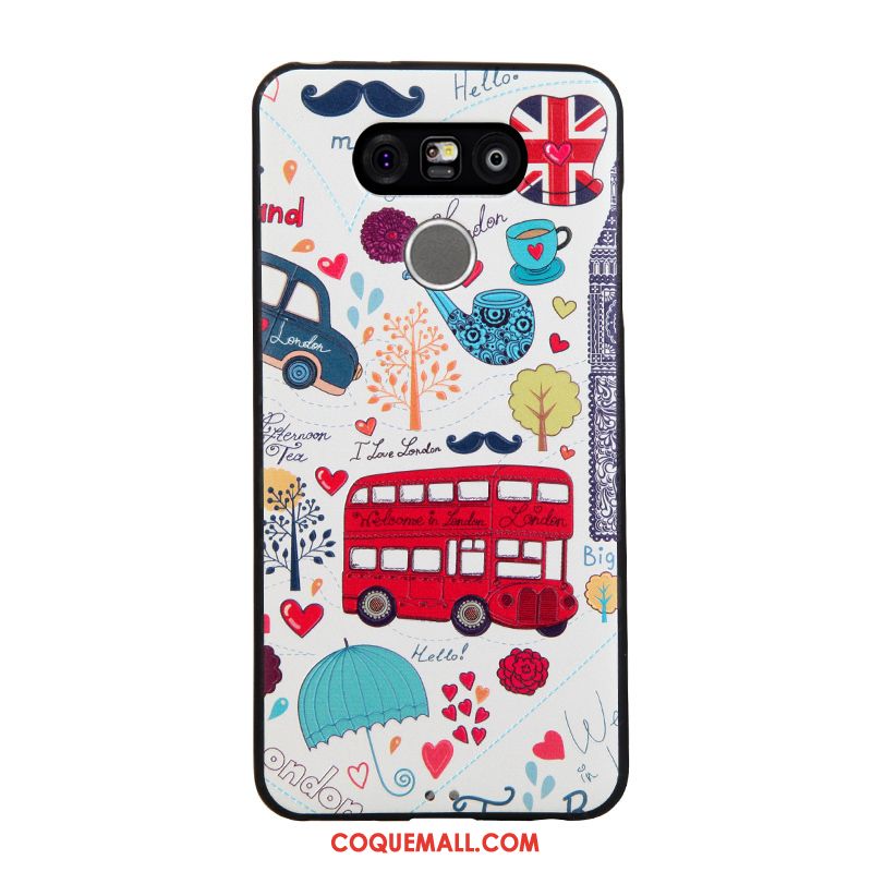 Étui Lg G6 Gaufrage Fluide Doux Protection, Coque Lg G6 Dessin Animé Antidérapant