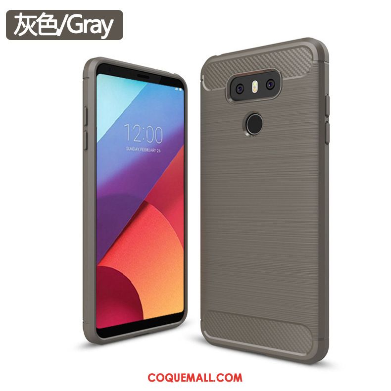 Étui Lg G6 Noir Téléphone Portable Fluide Doux, Coque Lg G6 Protection Silicone