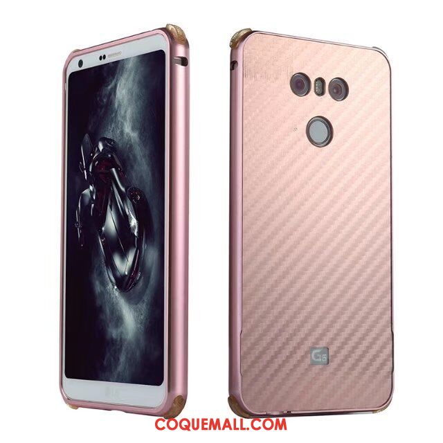 Étui Lg G6 Or Rose Difficile Border, Coque Lg G6 Modèle Fleurie Téléphone Portable