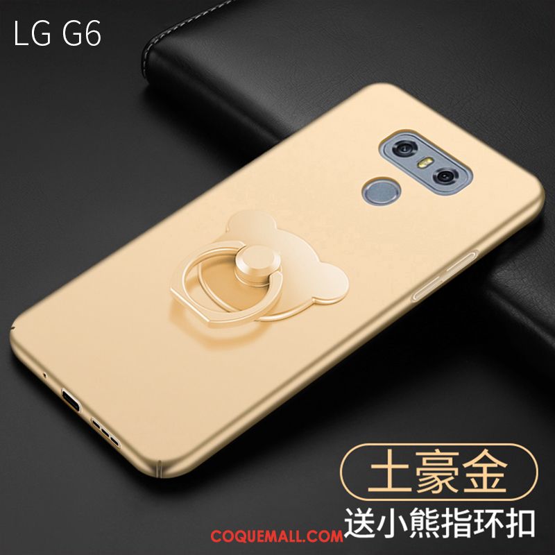 Étui Lg G6 Or Rose Délavé En Daim Nouveau, Coque Lg G6 Téléphone Portable Ours