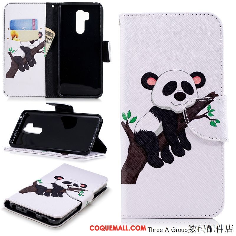 Étui Lg G7 Thinq Carte Étui En Cuir Protection, Coque Lg G7 Thinq Incassable Dessin Animé