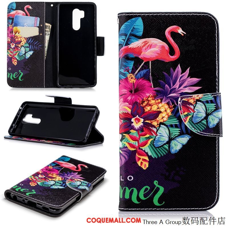 Étui Lg G7 Thinq Carte Étui En Cuir Protection, Coque Lg G7 Thinq Incassable Dessin Animé