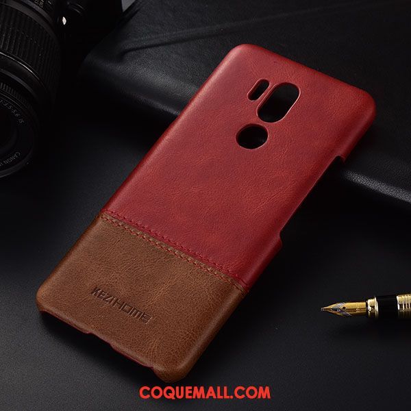 Étui Lg G7 Thinq Cuir Véritable Protection Téléphone Portable, Coque Lg G7 Thinq Marron