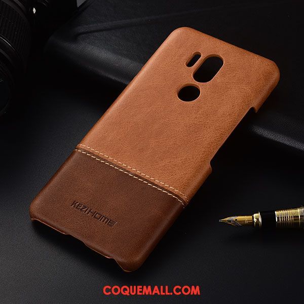 Étui Lg G7 Thinq Cuir Véritable Protection Téléphone Portable, Coque Lg G7 Thinq Marron