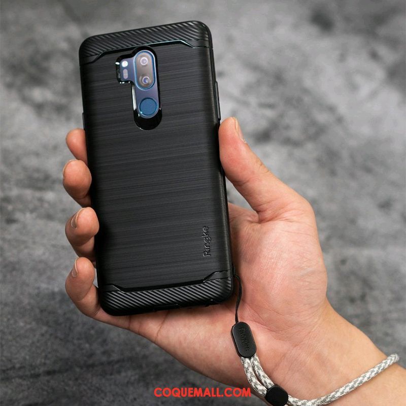 Étui Lg G7 Thinq Incassable Fluide Doux Téléphone Portable, Coque Lg G7 Thinq Protection Délavé En Daim