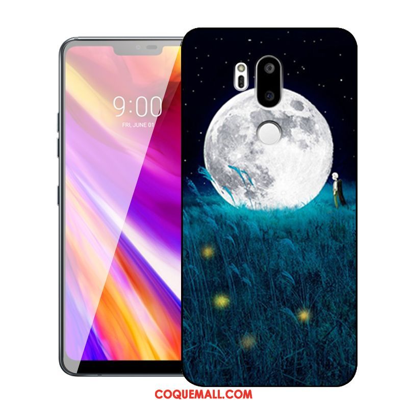 Étui Lg G7 Thinq Peinture Téléphone Portable Incassable, Coque Lg G7 Thinq Protection Noir