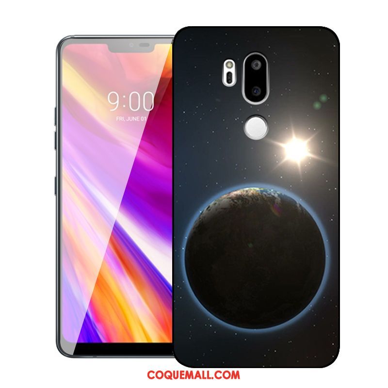 Étui Lg G7 Thinq Peinture Téléphone Portable Incassable, Coque Lg G7 Thinq Protection Noir