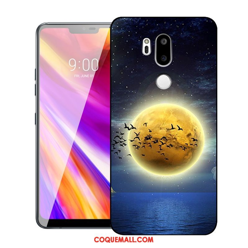 Étui Lg G7 Thinq Peinture Téléphone Portable Incassable, Coque Lg G7 Thinq Protection Noir