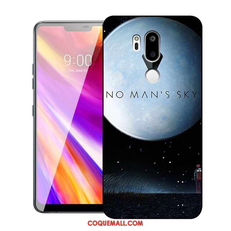 Étui Lg G7 Thinq Peinture Téléphone Portable Incassable, Coque Lg G7 Thinq Protection Noir