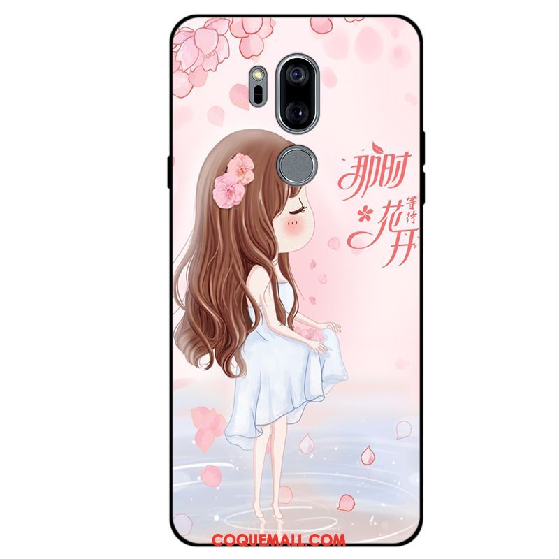 Étui Lg G7 Thinq Rose Protection Téléphone Portable, Coque Lg G7 Thinq Tout Compris Fluide Doux