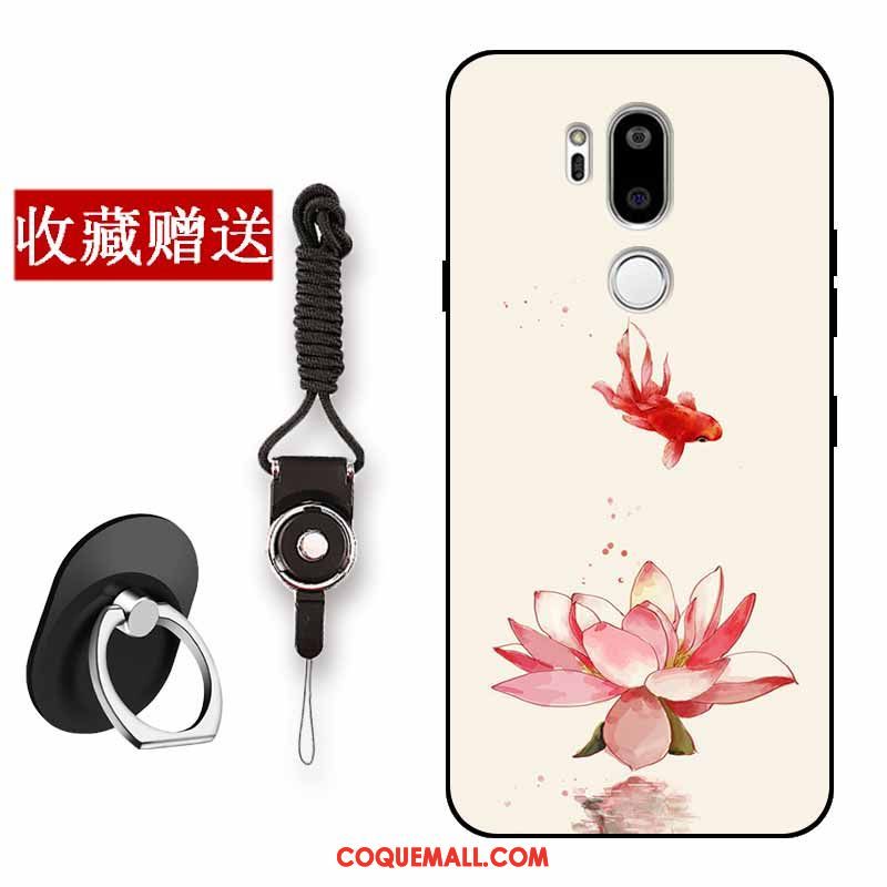 Étui Lg G7 Thinq Silicone Rouge Protection, Coque Lg G7 Thinq Fluide Doux Tout Compris