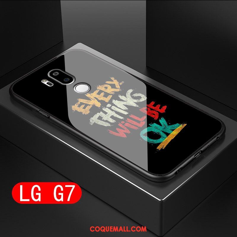 Étui Lg G7 Thinq Verre Téléphone Portable Silicone, Coque Lg G7 Thinq Difficile Incassable