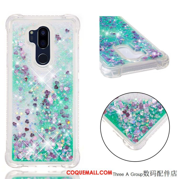 Étui Lg G7 Thinq Violet Rose Personnalité, Coque Lg G7 Thinq Quicksand Protection