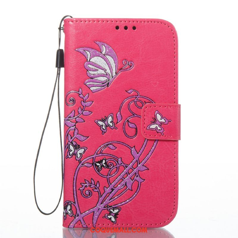 Étui Lg K11 Fleurs De Papillons Imprimé Téléphone Portable, Coque Lg K11 Couleur Protection