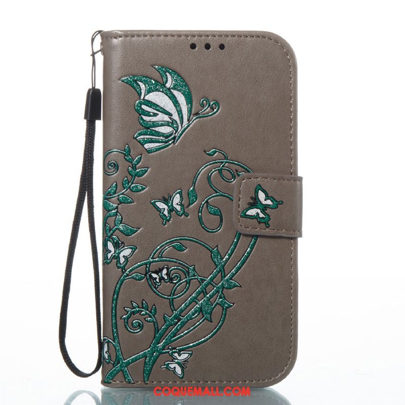 Étui Lg K11 Fleurs De Papillons Imprimé Téléphone Portable, Coque Lg K11 Couleur Protection