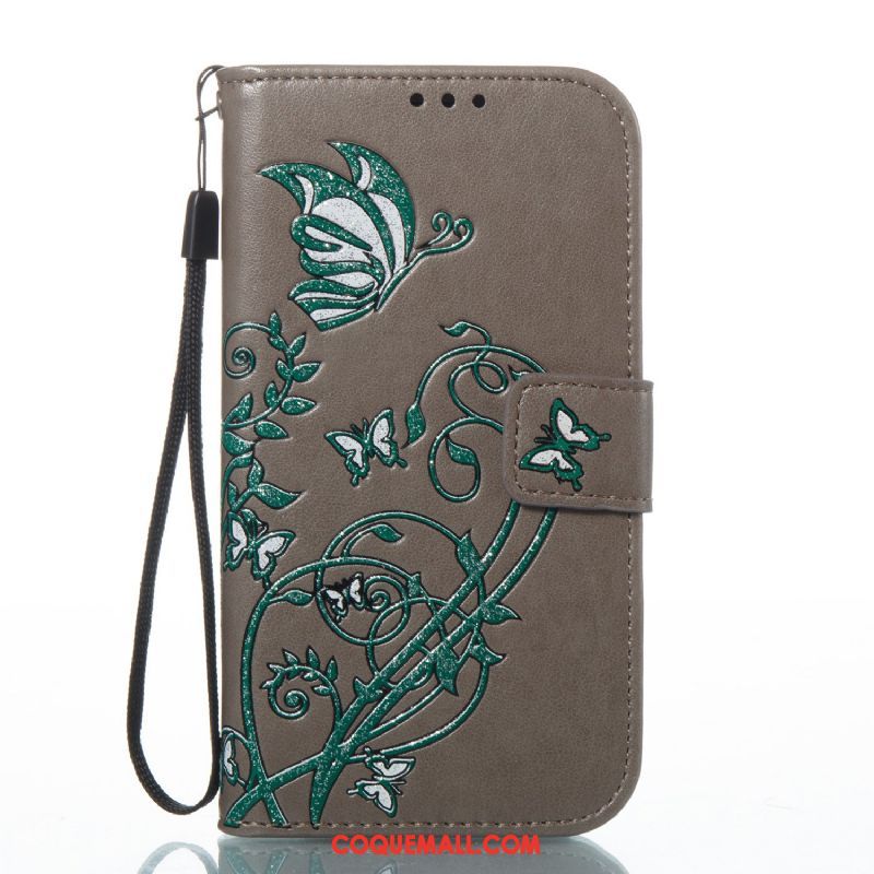 Étui Lg K11 Fleurs De Papillons Imprimé Téléphone Portable, Coque Lg K11 Couleur Protection