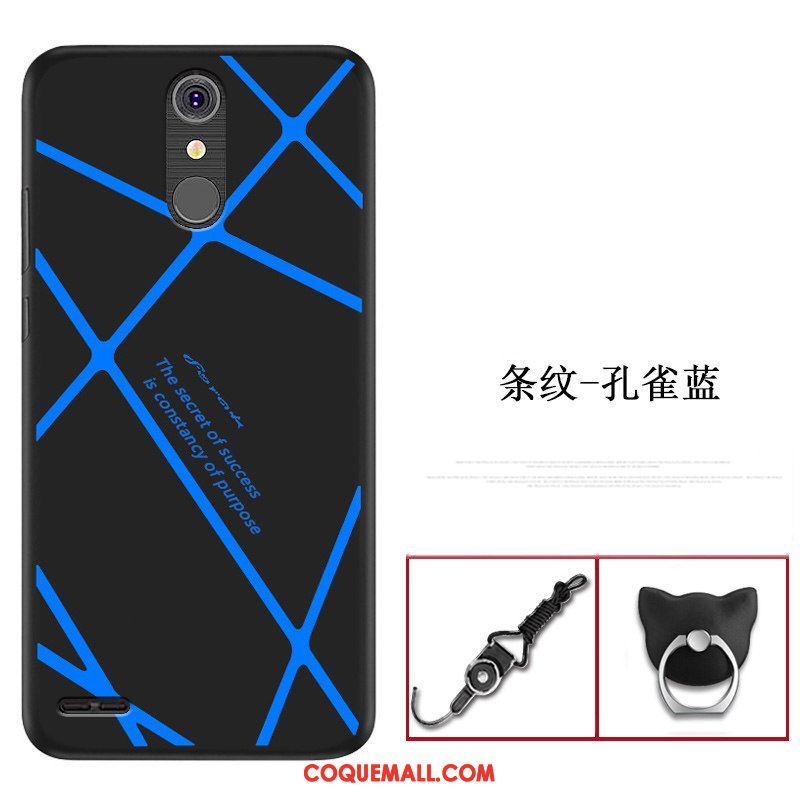 Étui Lg K11 Protection Silicone Fluide Doux, Coque Lg K11 Bleu Téléphone Portable