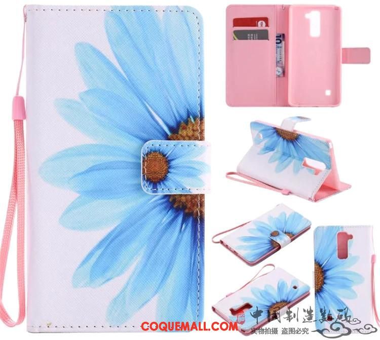 Étui Lg K11 Rose Étui En Cuir Protection, Coque Lg K11 Téléphone Portable Fluide Doux