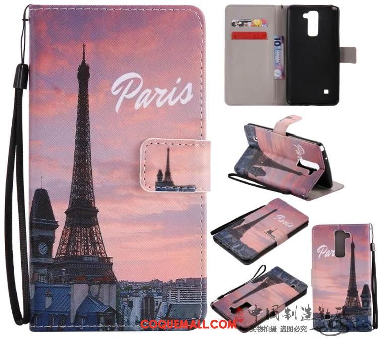 Étui Lg K11 Rose Étui En Cuir Protection, Coque Lg K11 Téléphone Portable Fluide Doux