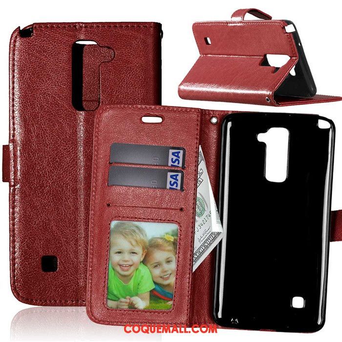 Étui Lg K11 Étui En Cuir Téléphone Portable Fluide Doux, Coque Lg K11 Rouge Protection