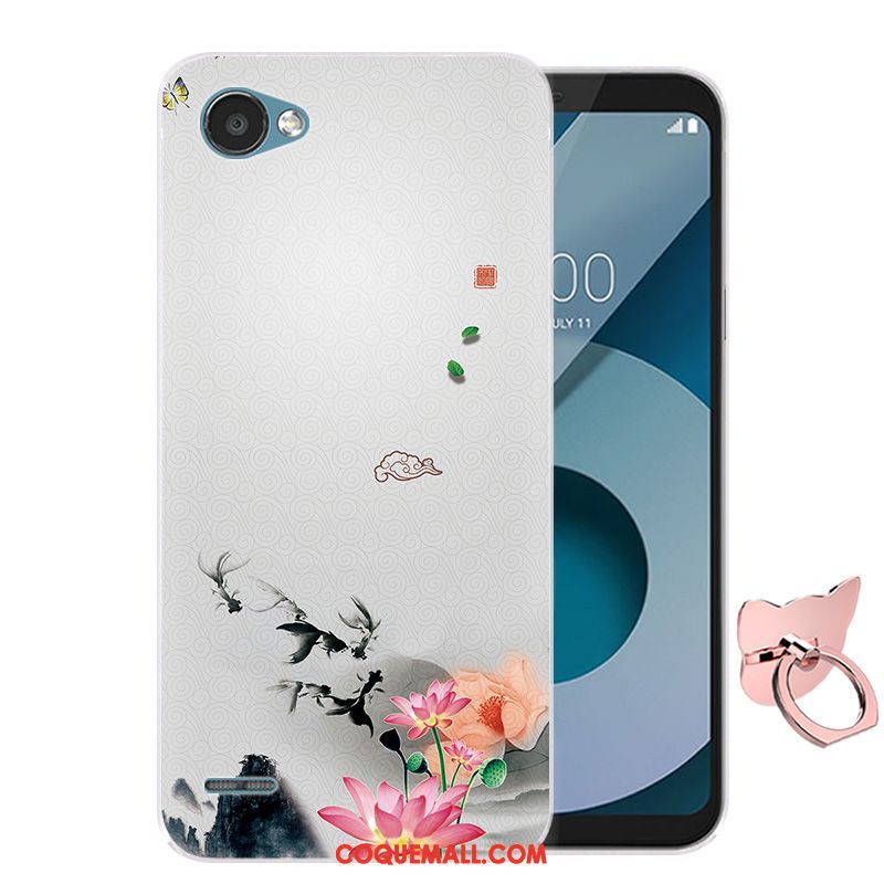 Étui Lg Q6 Dessin Animé Rose Téléphone Portable, Coque Lg Q6 Silicone Incassable