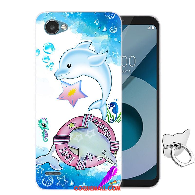 Étui Lg Q6 Dessin Animé Rose Téléphone Portable, Coque Lg Q6 Silicone Incassable