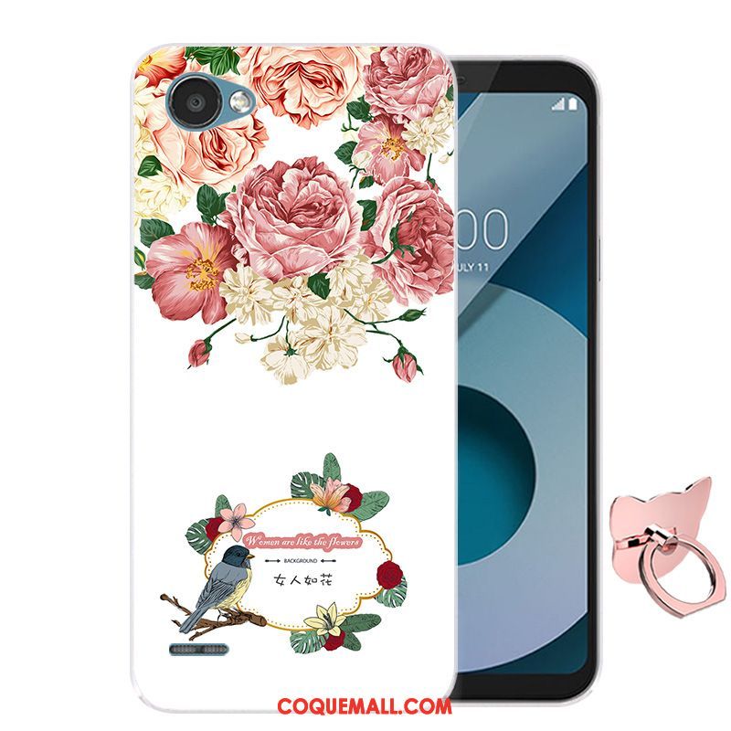 Étui Lg Q6 Dessin Animé Rose Téléphone Portable, Coque Lg Q6 Silicone Incassable