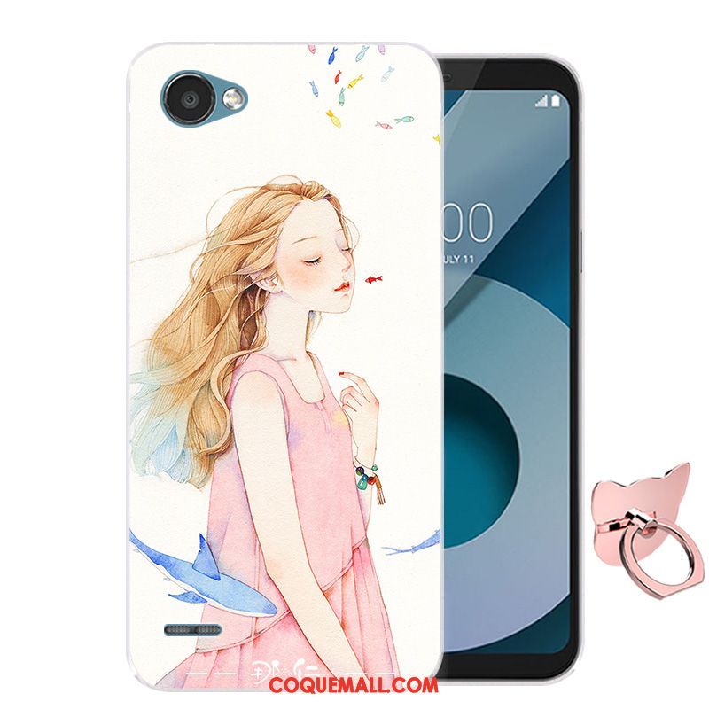 Étui Lg Q6 Dessin Animé Rose Téléphone Portable, Coque Lg Q6 Silicone Incassable