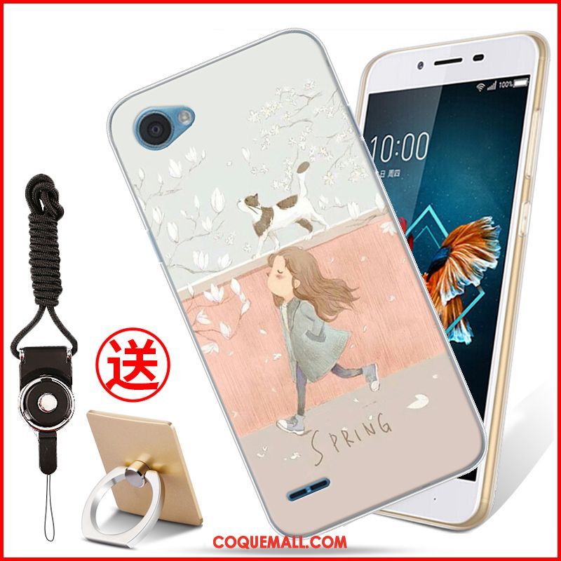 Étui Lg Q6 Dessin Animé Tendance Silicone, Coque Lg Q6 Fluide Doux Bleu