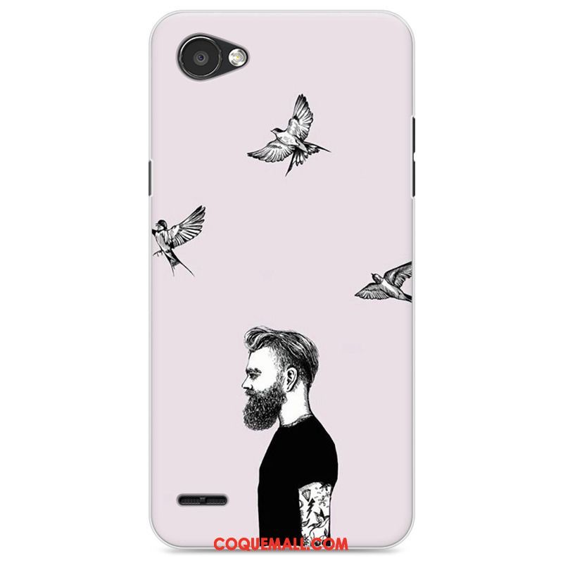 Étui Lg Q6 Jaune Amoureux Fluide Doux, Coque Lg Q6 Silicone Tendance