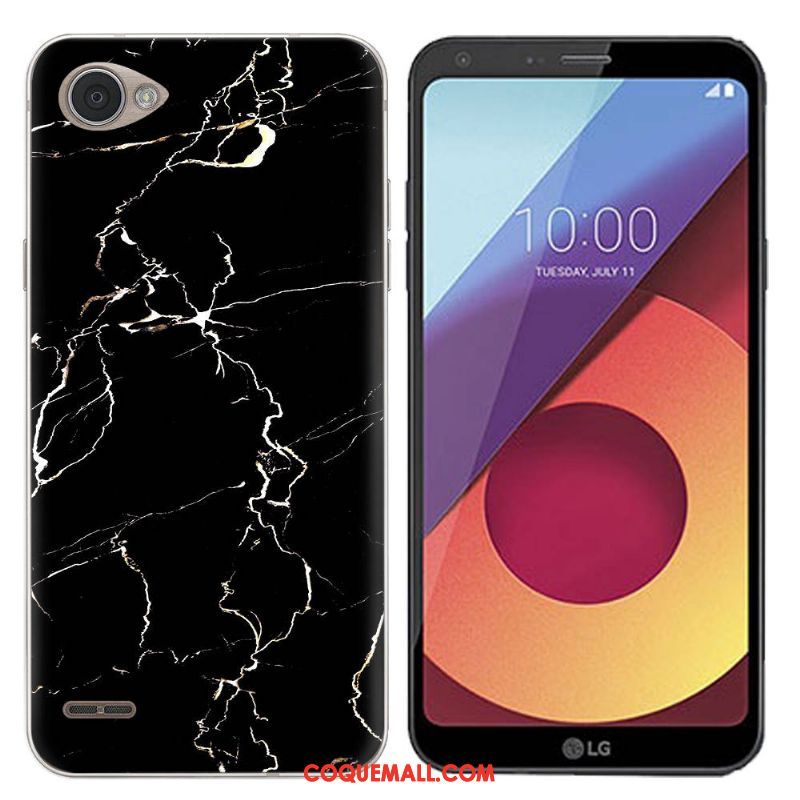 Étui Lg Q6 Peinture Rose Gris, Coque Lg Q6 Créatif Grand