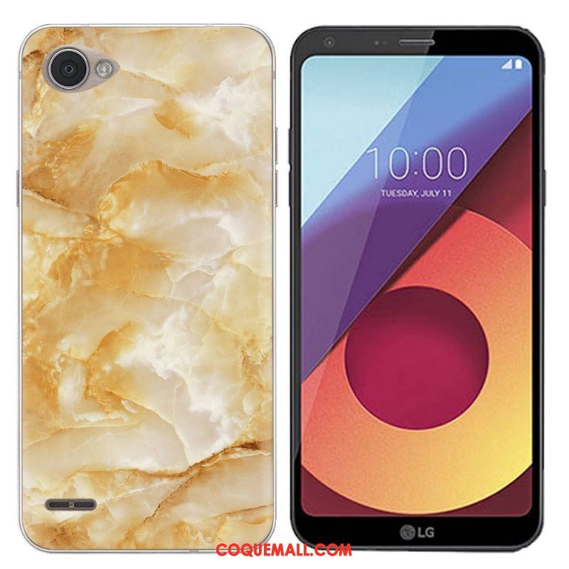 Étui Lg Q6 Peinture Rose Gris, Coque Lg Q6 Créatif Grand