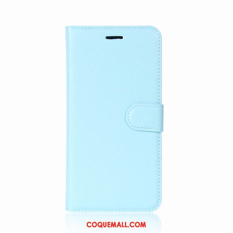 Étui Lg Q6 Portefeuille Bleu Téléphone Portable, Coque Lg Q6 Étui En Cuir Protection
