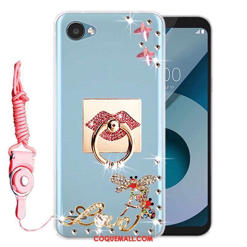 Étui Lg Q6 Protection Rose Téléphone Portable, Coque Lg Q6 Fluide Doux Silicone