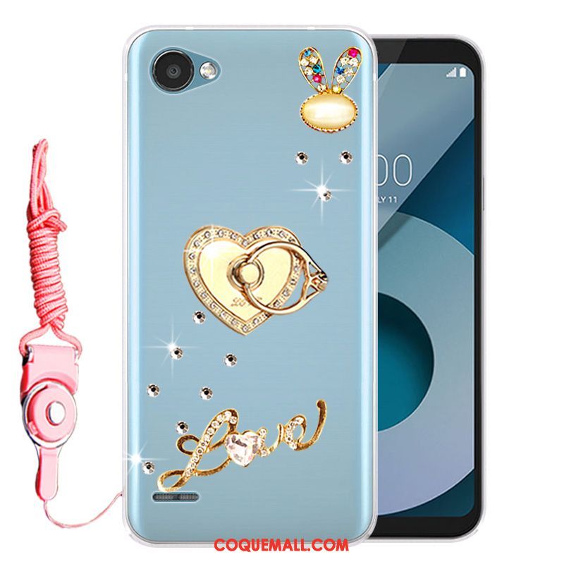 Étui Lg Q6 Protection Rose Téléphone Portable, Coque Lg Q6 Fluide Doux Silicone