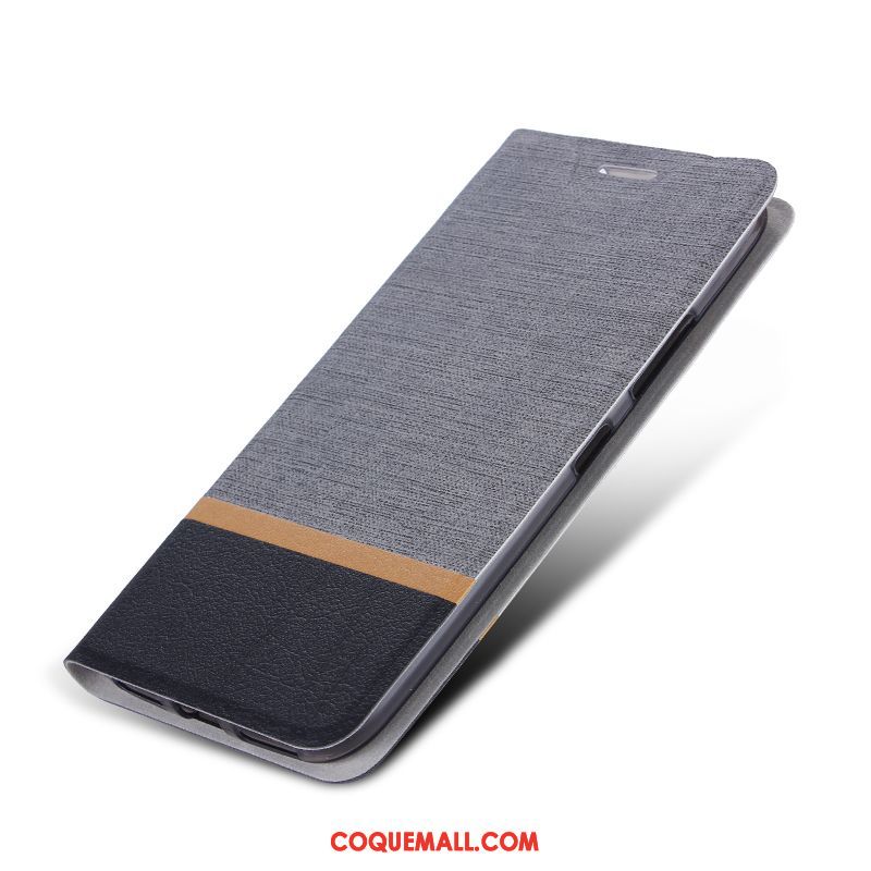 Étui Lg Q6 Protection Étui En Cuir Téléphone Portable, Coque Lg Q6 Gris