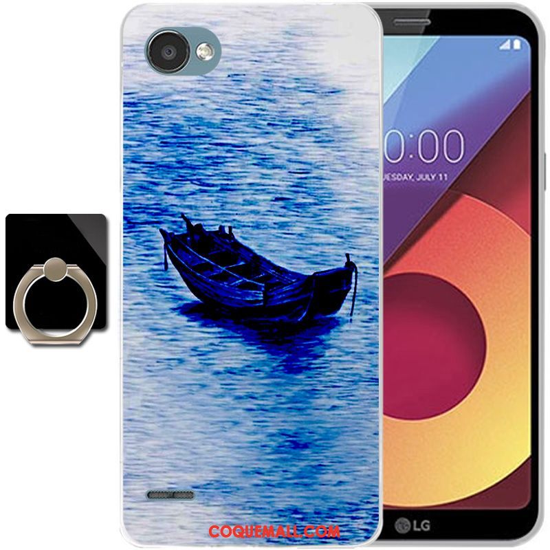 Étui Lg Q6 Rose Art Protection, Coque Lg Q6 Silicone Dessin Animé