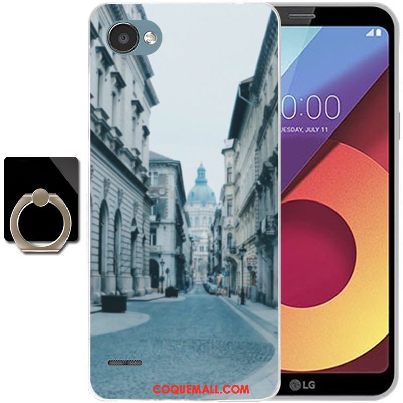 Étui Lg Q6 Rose Art Protection, Coque Lg Q6 Silicone Dessin Animé