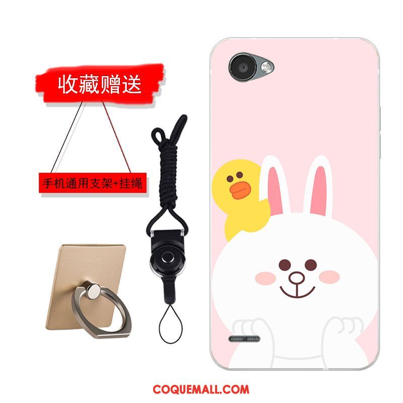 Étui Lg Q6 Super Mignon Dessin Animé Charmant, Coque Lg Q6 Jaune Incassable